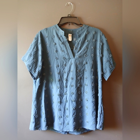 B WOMEN'S SIZE XL BUSINESS CASUAL BLUE SUMMER TOP ☀️ - Picture 1 of 3